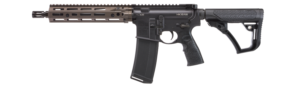Daniel Defense DD4 Mk18 RIII Black/FDE 10,3", pistole samonabíjecí, .223 Rem
