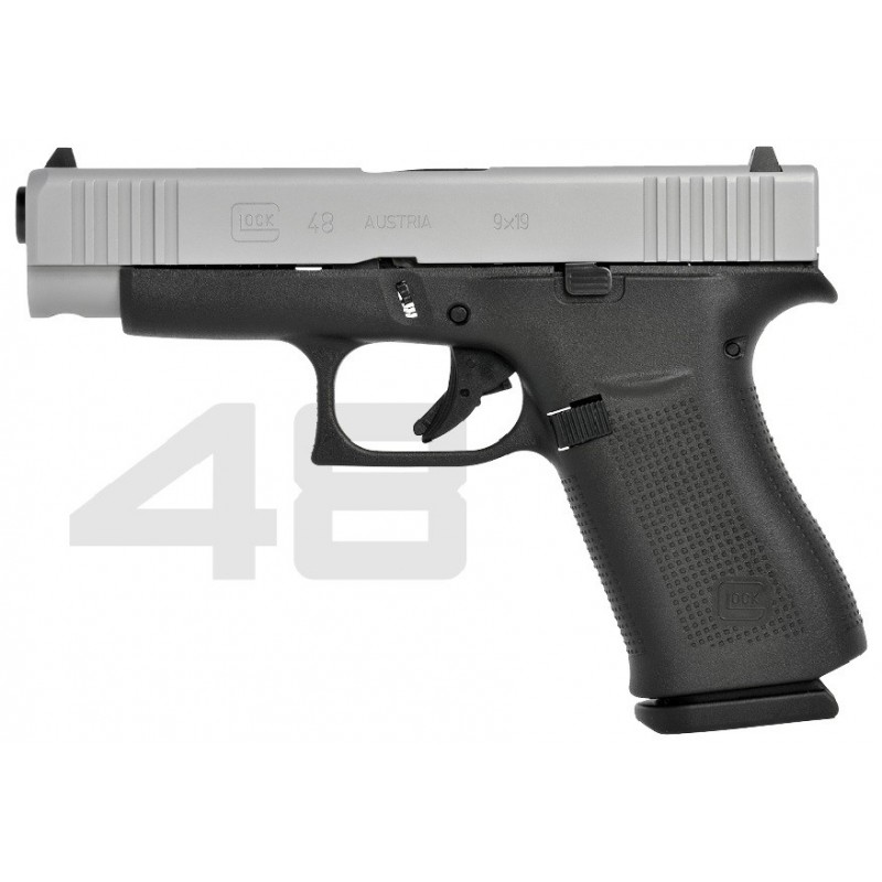 Glock 48 silver slide, pistole samonabíjecí, 9x19
