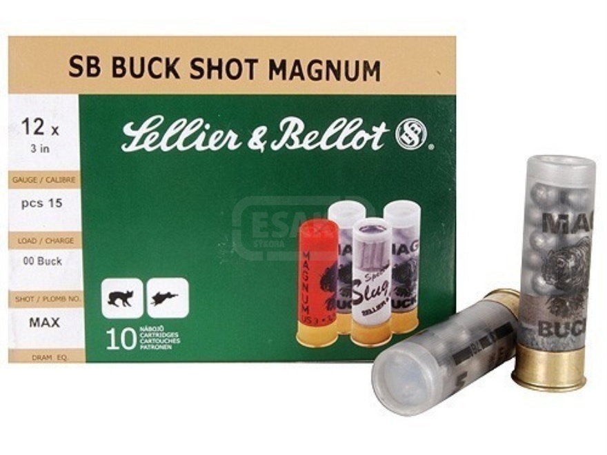 Brokové náboje SB 12/76 buck shot MAGNUM 8 mm, balení 10 ks