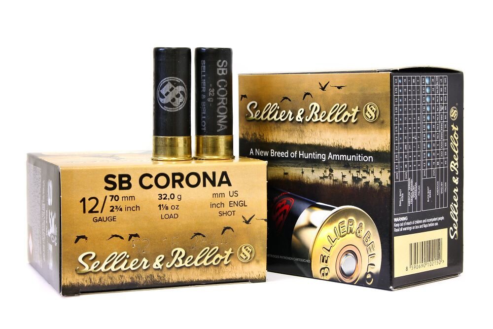 Náboje brokové S&B .12/70 SB Corona 3,5 mm, Kat. S3
