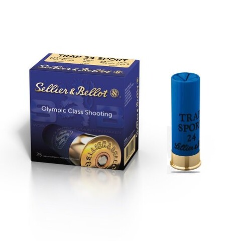 Náboje brokové S&B .16/70 Trap 24 Sport, Kat S3
